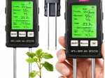 Cyfrowy miernik gleby 6w1 z LCD – wilgotność, pH, temperatura, światło i żyzność