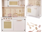 Drewniana dziecięca kuchnia MDF retro boho 100 cm z akcesoriami