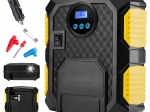 Przenośny kompresor samochodowy 12 V z wyświetlaczem LCD i światłem LED, 150 PSI