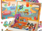 Magnetyczna książka – układanka puzzle z pojazdami