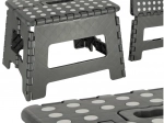 Składany antypoślizgowy stołek 22 cm – ciemnoszary