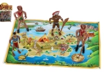 Figurki Indian i kowbojów z mapą 6 cm (plastik)