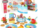 Urodzinowy tort do krojenia z rzepem, zestaw 80‑elementowy – niebieski