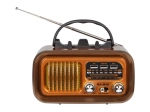 przenośne retro radio AM/FM z ładowaniem solarnym i Bluetooth