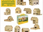 Drewniany zestaw konstrukcyjny VARIO MASSIVE mini – 91 elementów