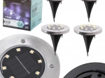 Ogrodowe oświetlenie solarne 8 LED 4 szt. – zimna biel