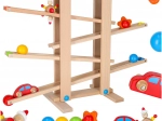 Drewniany zestaw torów kulkowych Montessori XXL