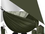 Turystyczny hamak z moskitierą i plandeką 260x140 cm