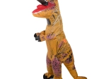 Nadmuchiwany kostium dinozaura T‑REX, brązowy, dla wzrostu 150–190 cm