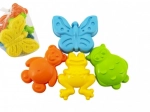 plastikowe foremki do piasku zwierzątka, zestaw 4 szt. w siatce