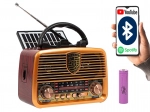 Przenośne analogowe radio RA10 AM/FM z ładowaniem solarnym i Bluetooth