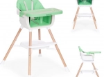 Krzesełko do karmienia dla dzieci 2w1, zielone, ECOTOYS