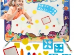 Aqua Magic wodna mata do rysowania XXL z zestawem stempli i szablonów 100 × 80 cm