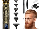 Złoty trymer do włosów i brody 4w1 SOULIMA z wyświetlaczem LCD