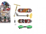 Zestaw finger skateboardów i hulajnogi z elementami na śrubki