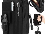 Taktyczne etui MOLLE na pasek – czarne, wodoodporne