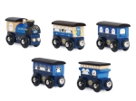 Drewniany pociąg Twilight z zestawem wagoników Le Toy Van