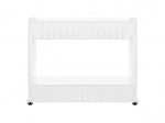Mobilna półka kuchenna lub łazienkowa na kółkach biała
