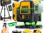 Laser krzyżowy HUMBERG HM-171 w walizce ze statywem, 4D 16 linii, zielona wiązka