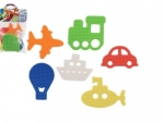 Piankowe naklejki wodne – środki transportu, 6 szt.