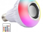 kolorowa żarówka LED RGB E27 z głośnikiem Bluetooth i pilotem