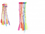 Spinki i klamry do włosów z kolorowymi warkoczykami, 30 cm, 6 szt.