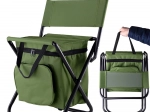 Turystyczne krzesło wędkarskie z oparciem i torbą termiczną
