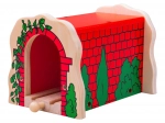Drewniany tunel ceglasty do kolejki