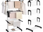 Pionowa suszarka na pranie z kółkami, składana, ModernHome