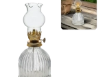 Szklana lampa naftowa 7,7 × 7,7 × 17,5 cm