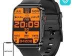 Smartwatch BlitzWolf BW‑HL6 z czarnym silikonowym paskiem