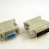Adapter DVI na VGA (DVI-I 24+5 pin, męski na VGA HD15, żeński)