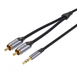 Kabel audio 2xRCA na 3,5 mm Vention BCNBF 1 m (szary)