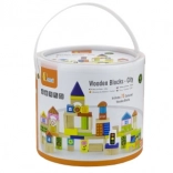 Drewniane klocki - Miasto 75 elementów