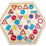 Hess puzzle mozaika znaki drogowe 24 elementy