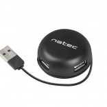 Hub USB Natec Bumblebee 4 porty czarny