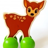 Drewniany jeleń na kółkach HESS