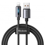 Kabel USB McDodo z podświetleniem LED 1,2 m czarny