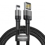 Kabel ładujący i danych BASEUS Cafule USB-A do Lightning 1 m, 2,4 A, szaro-czarny