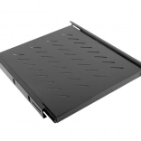 Wysuwana półka 1U do szaf 19" o głębokości 800 mm, czarna