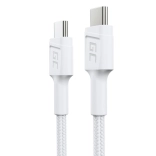 Kabel GC PowerStream USB-C na USB-C 30 cm, PD 60W, QC 3.0, biały