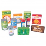 Zestaw Trwałych Drewnianych Artykułów Spożywczych dla Dzieci