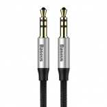 Baseus kabel audio 3,5 mm jack – w oplocie, pozłacane złącza, 1,5 m