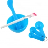 Zestaw do przygotowywania masek i farbowania włosów - miska, miarki, pędzel