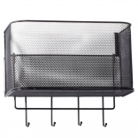 Metalowy wiszący koszyk na drzwi z haczykami