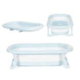 Składana turystyczna wanienka dziecięca z odpływem, szara