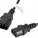 Przedłużacz zasilający LANBERG IEC C13 – C14, 1,8 m, czarny