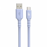 USB-C USB kabel silikonowy 1 m fioletowy