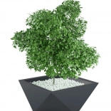 Designowa donica MONUMO Vendetta 30 cm, antracyt