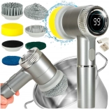 Elektryczna szczotka czyszcząca 5w1 z wyświetlaczem LED do łazienki, fug i podłóg